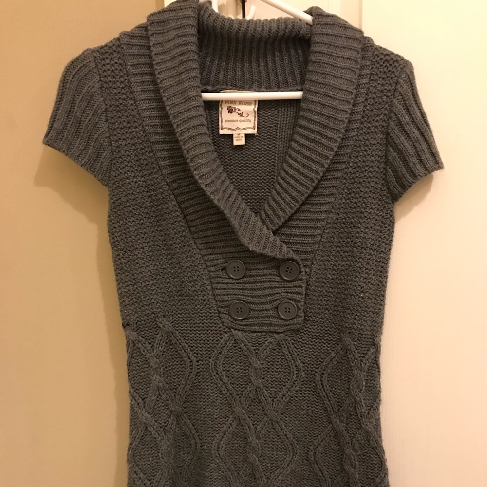 Grey sweater blouse